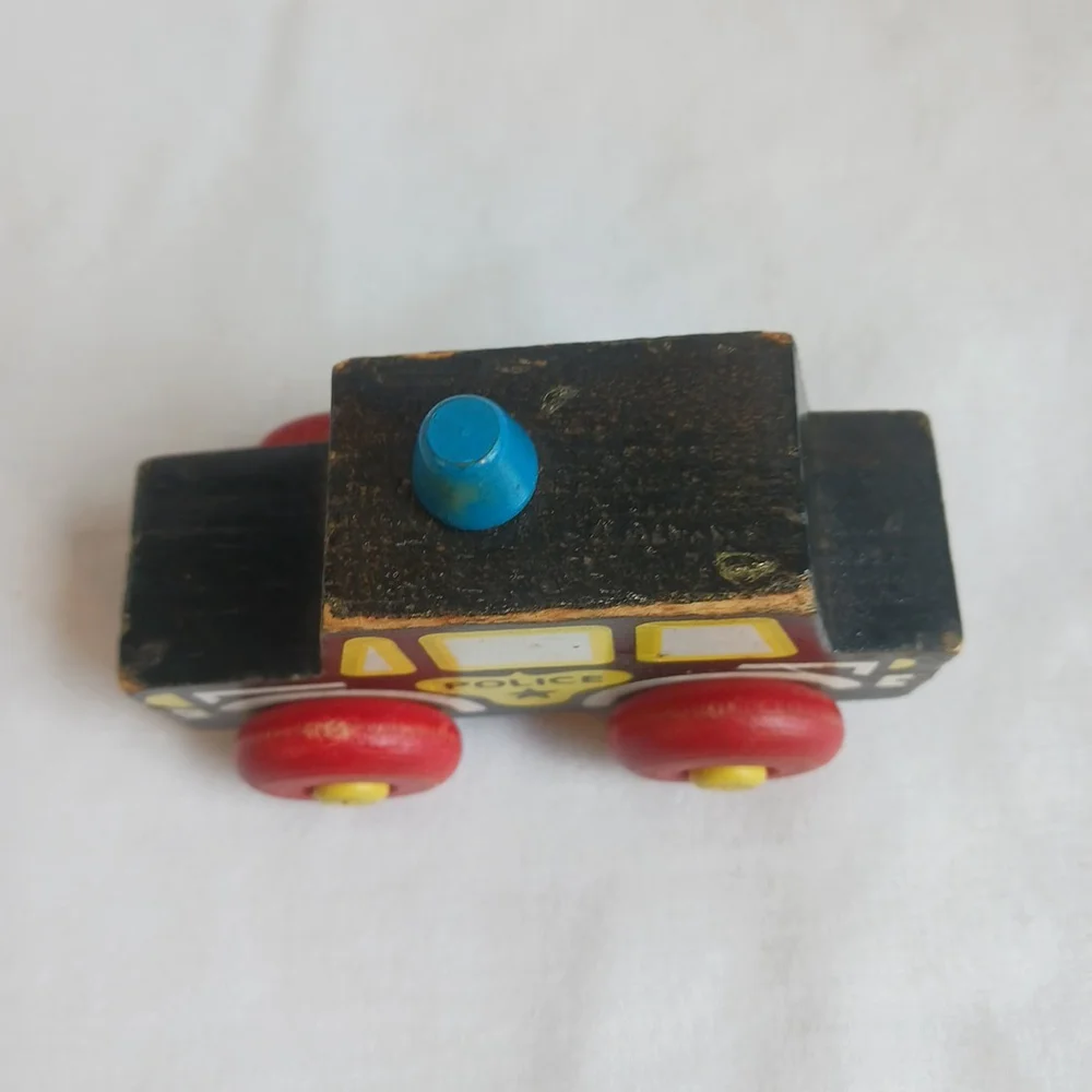 Vintage Montgomery Schoolhouse Bus Police Car Toys